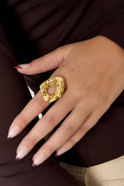 Ring Cirkel Statement Goud