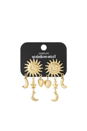 Oorbellen The Moon & Back Goud