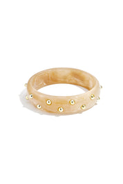 Plastic Armband Studs Detail Beige