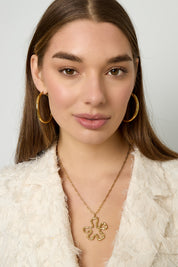 Ketting Hangende Bloemcharm Goud