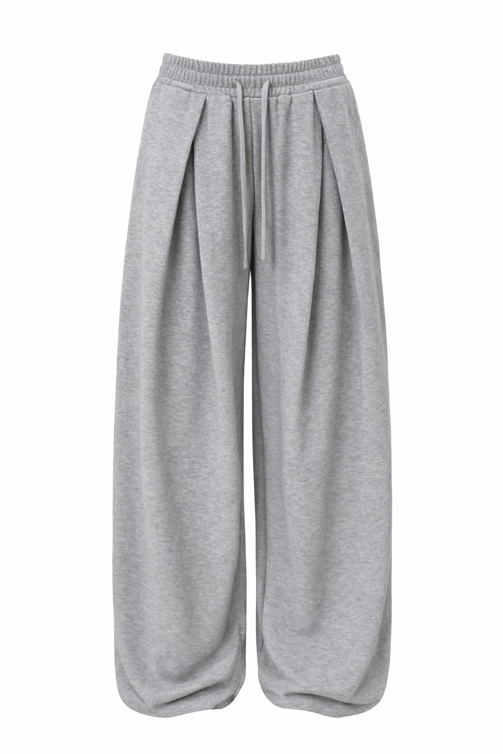 grijze sweatpants dames met wijde pijpen en elastische tailleband