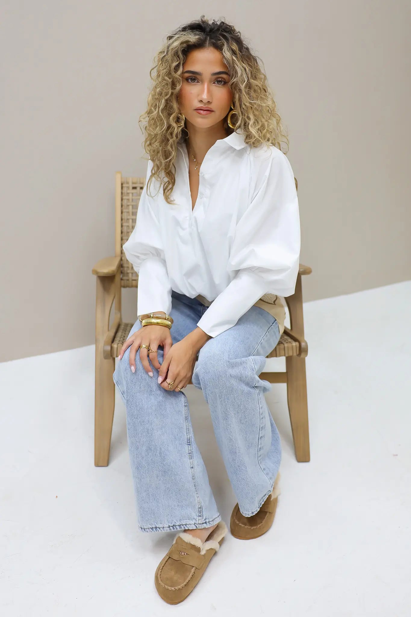 instapper suede look vachtvoering camel boho slippers winter slippers gypsy look