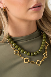 ketting klavers goud ketting goud stainless steel waterproof close up ladylike