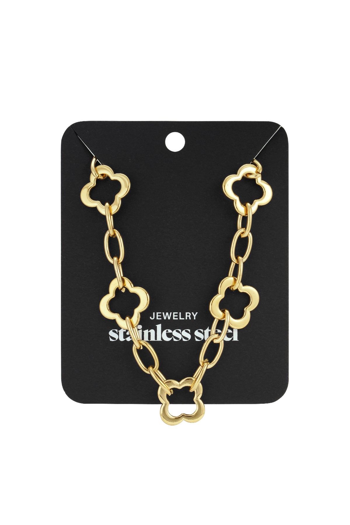 ketting klavers goud ketting goud stainless steel waterproof model ladylike