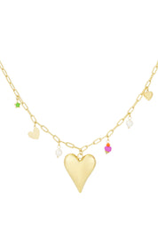 ketting love moment goud hart hanger halsketting productfoto ladylike fashion