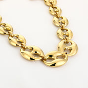 ketting luxe schakels goud ketting goud stainless steel waterproof close up ladylike