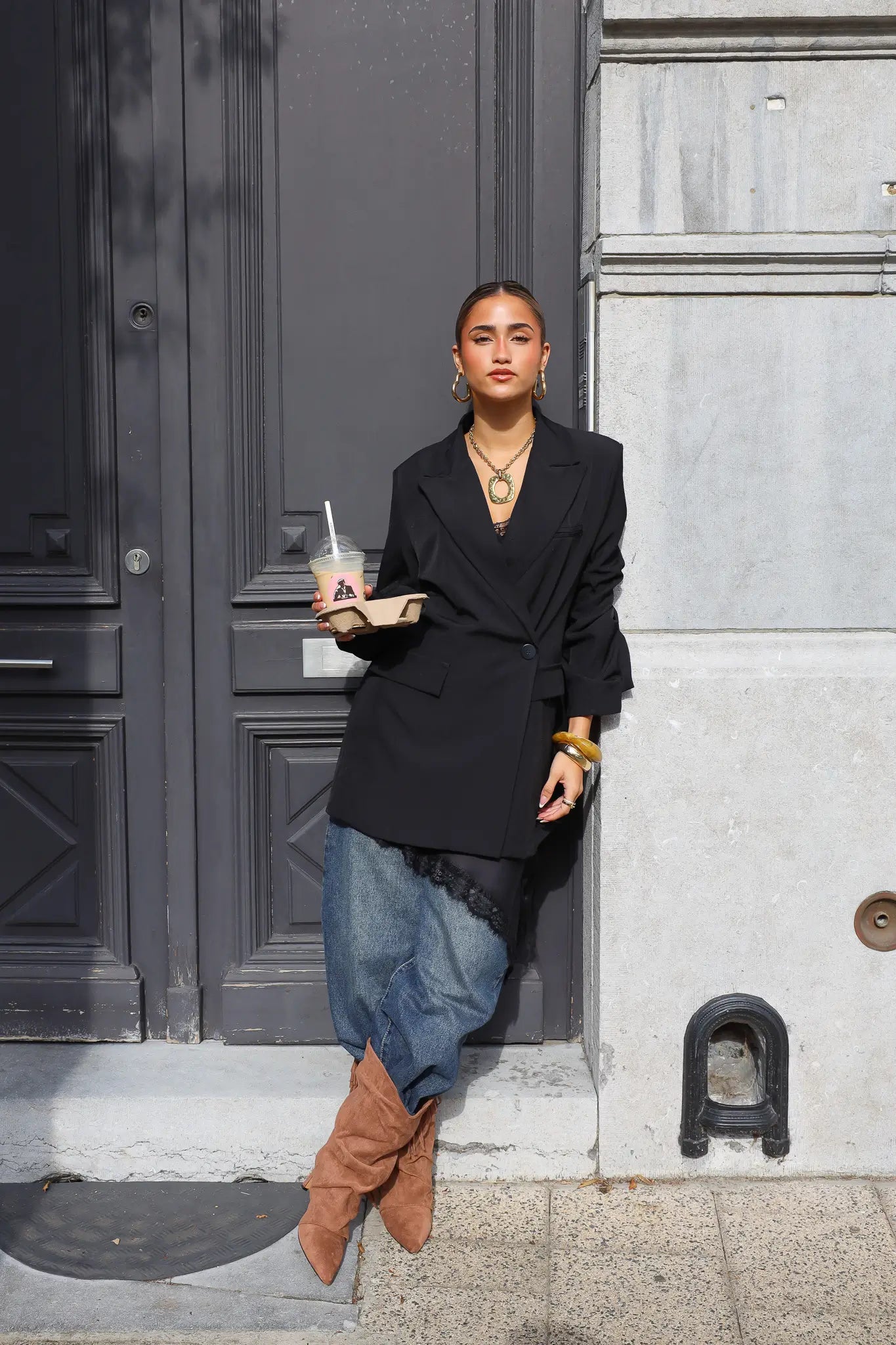 laarzen franjés taupe laarzen taupe zijkant ladylike