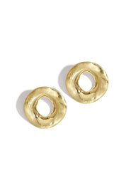 Oorbellen Ronde Vorm Goud op witte achtergrond