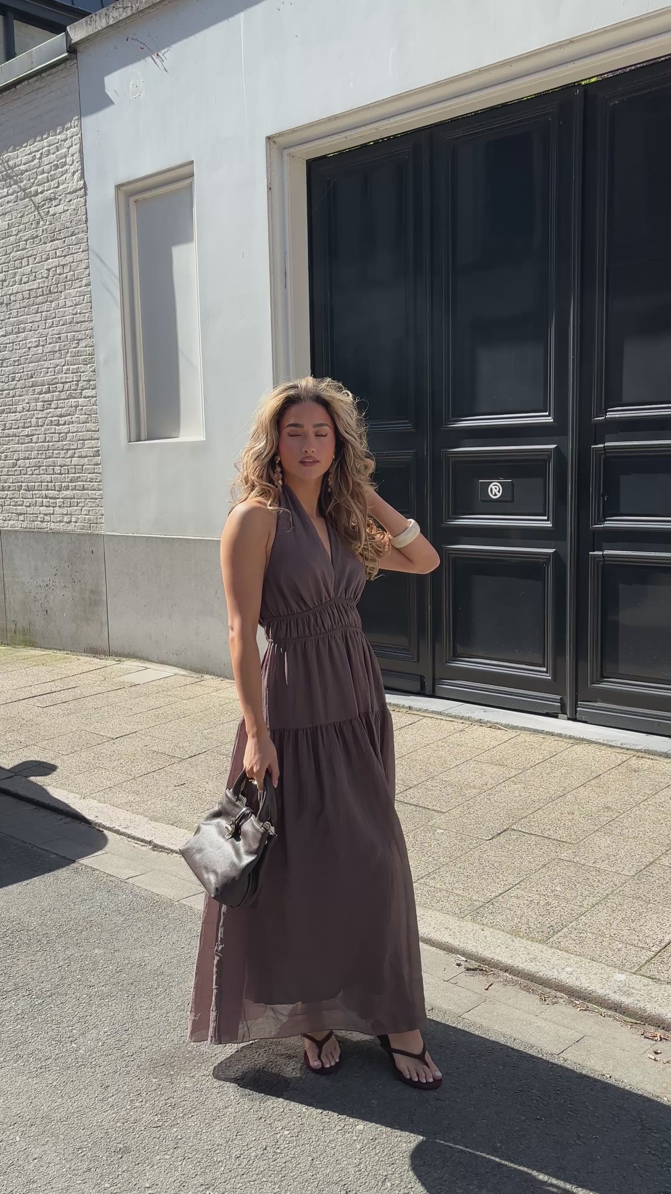 Maxi Jurk Donker Bruin
