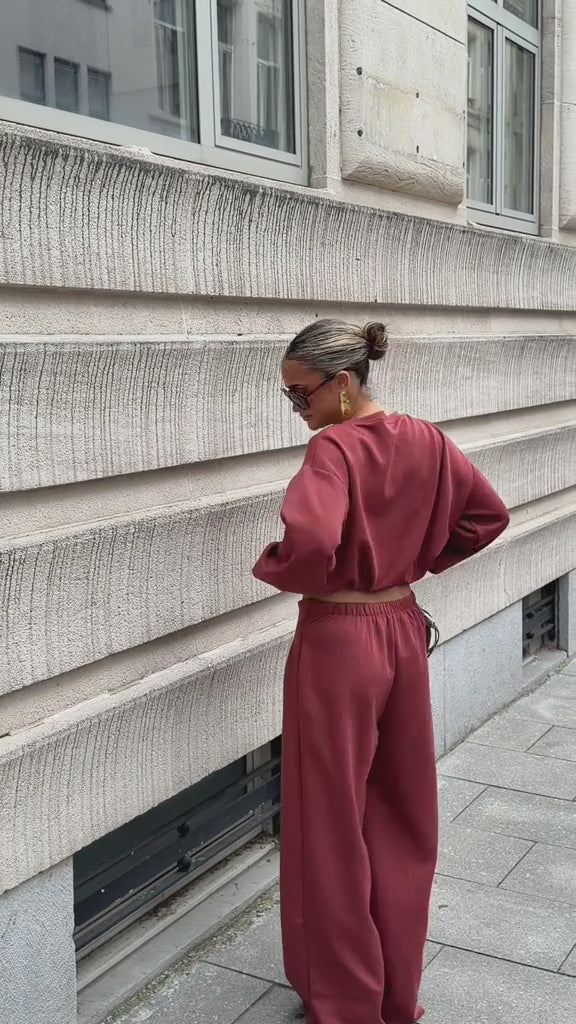 Comfy Sweater Set Terracotta