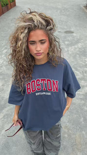 T-Shirt Korte Mouwen Boston Donker Blauw