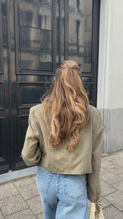 Atelier Series Reworked Blazer Cropped Khaki