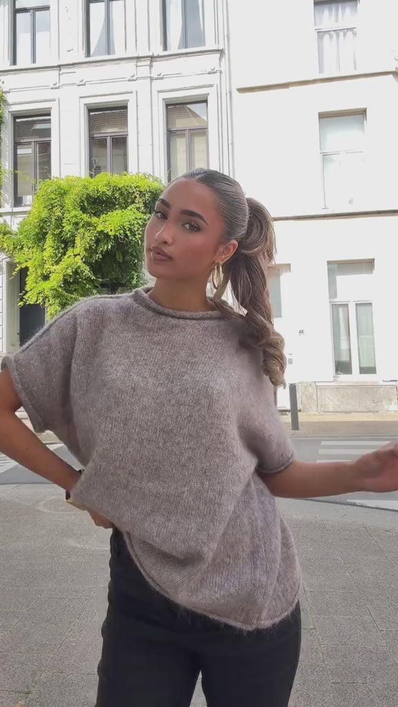 Capri Broek Split Zwart