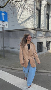 Atelier Series Reworked Blazer Rib Stof Camel