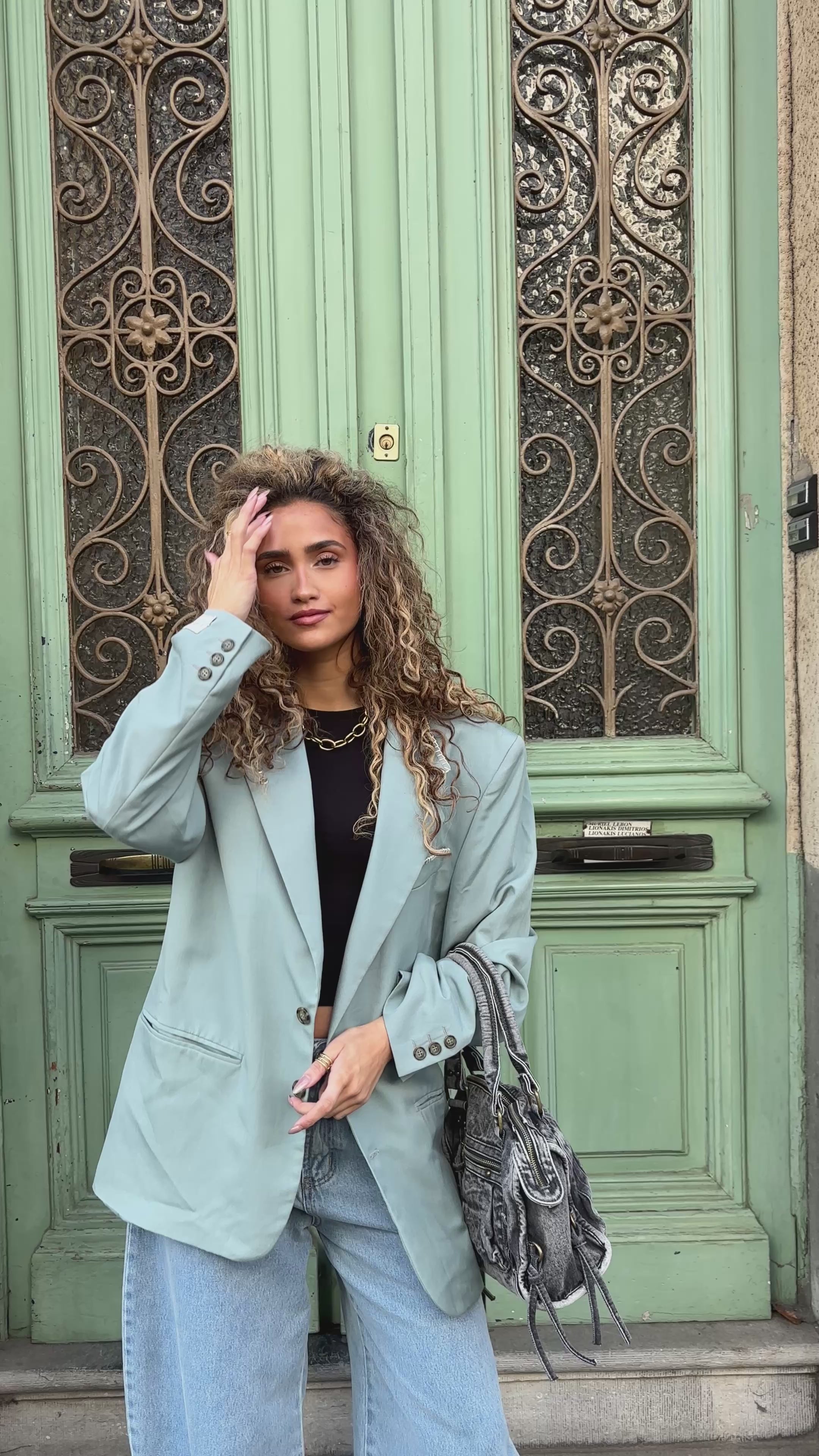 Atelier Series Reworked Blazer Licht Blauw