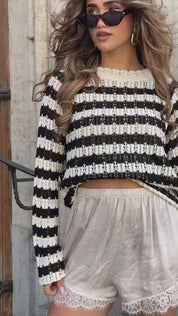 Satijnen Short Kant Beige