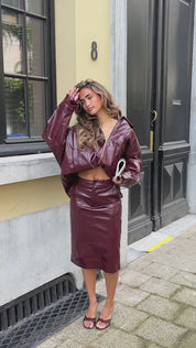 Midi Rok Lak Bordeaux
