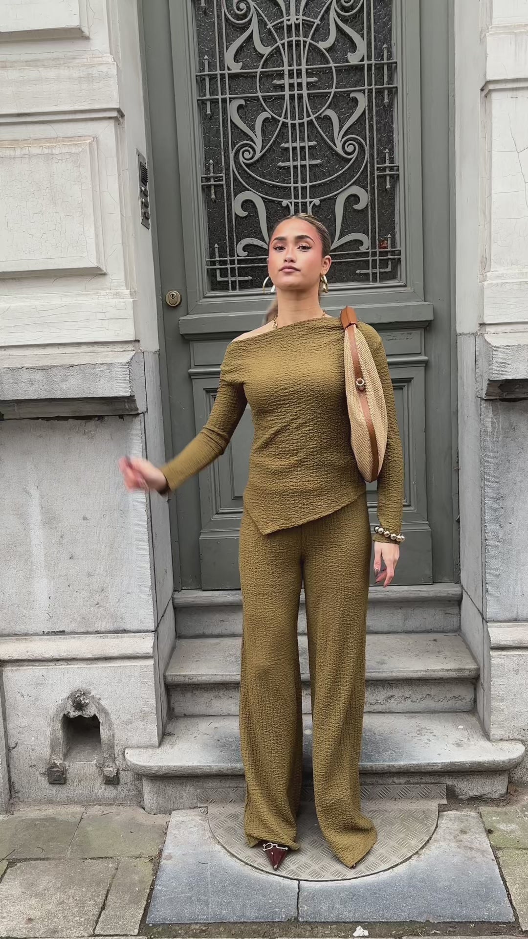 Asymmetrische Structuur Top Groen