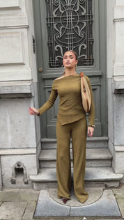 Asymmetrische Structuur Top Groen