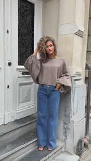 Trui Slouchy Fit Bruin
