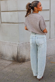Queen Hearts jeans dames met wide leg fit