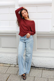 Queen Hearts jeans dames met wide leg fit