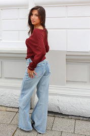 Queen Hearts light blue jeans voor dames