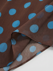 Close up van stof en polka dot print