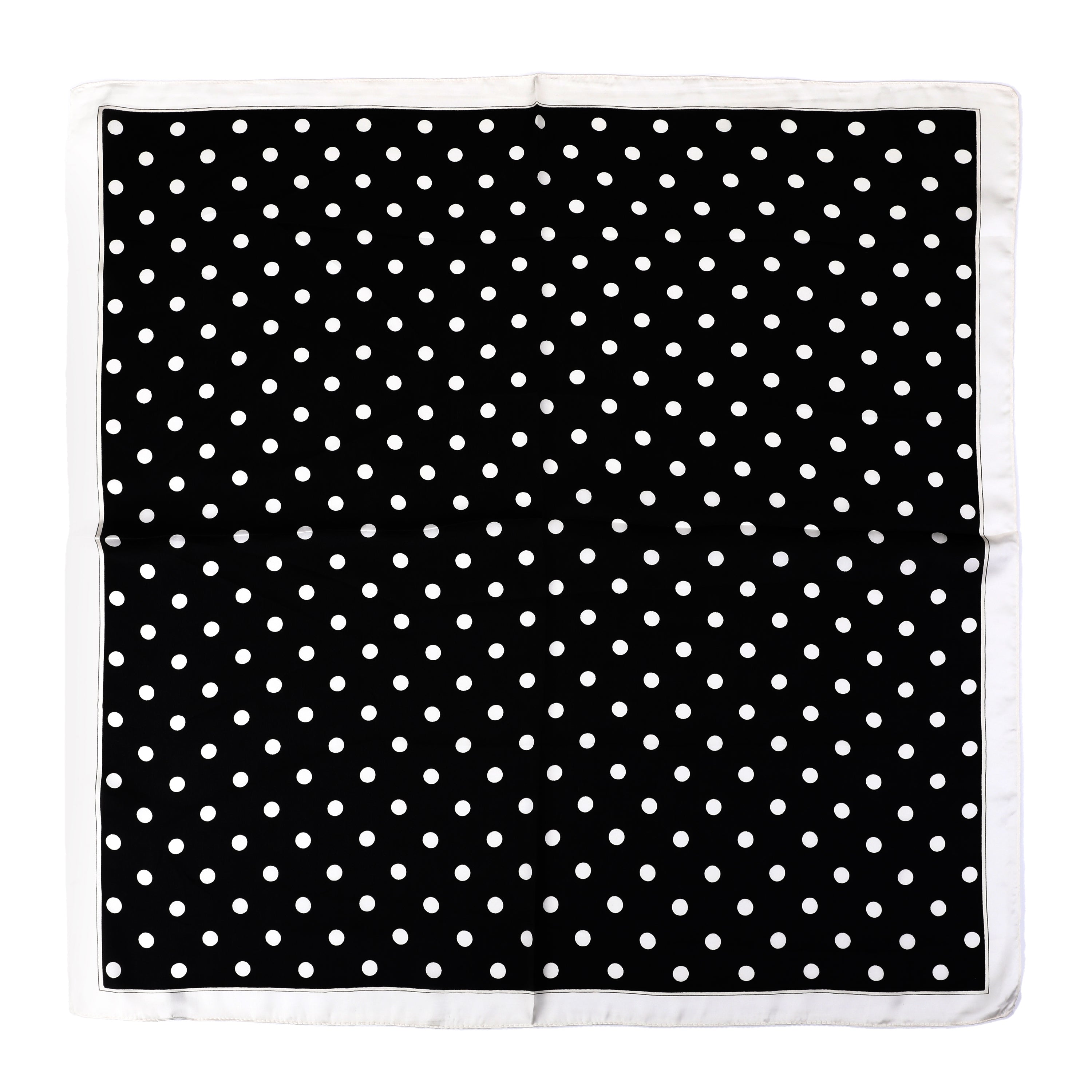 sjaal polka dots zwart sjaal zwart polyester productfoto ladylike