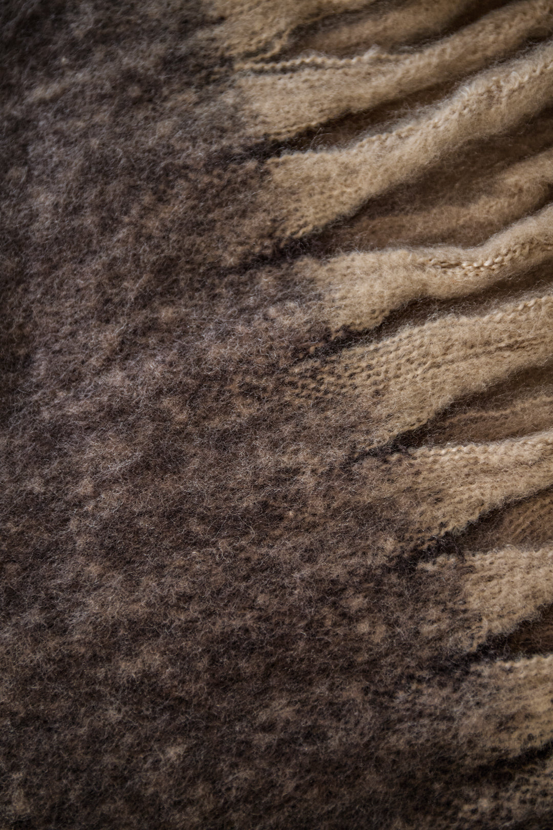 sjaal winter bruin sjaal bruin polyester close up ladylike