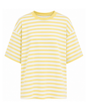 T-Shirt Korte Mouwen Strepen Geel