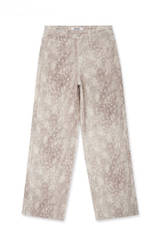 Straight jeans met bambi print in beige dames