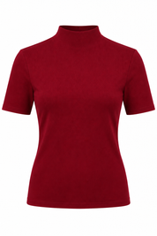 T-shirt hoge hals rood productfoto