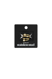 Gouden ring met drie banden weergegeven op productkaart