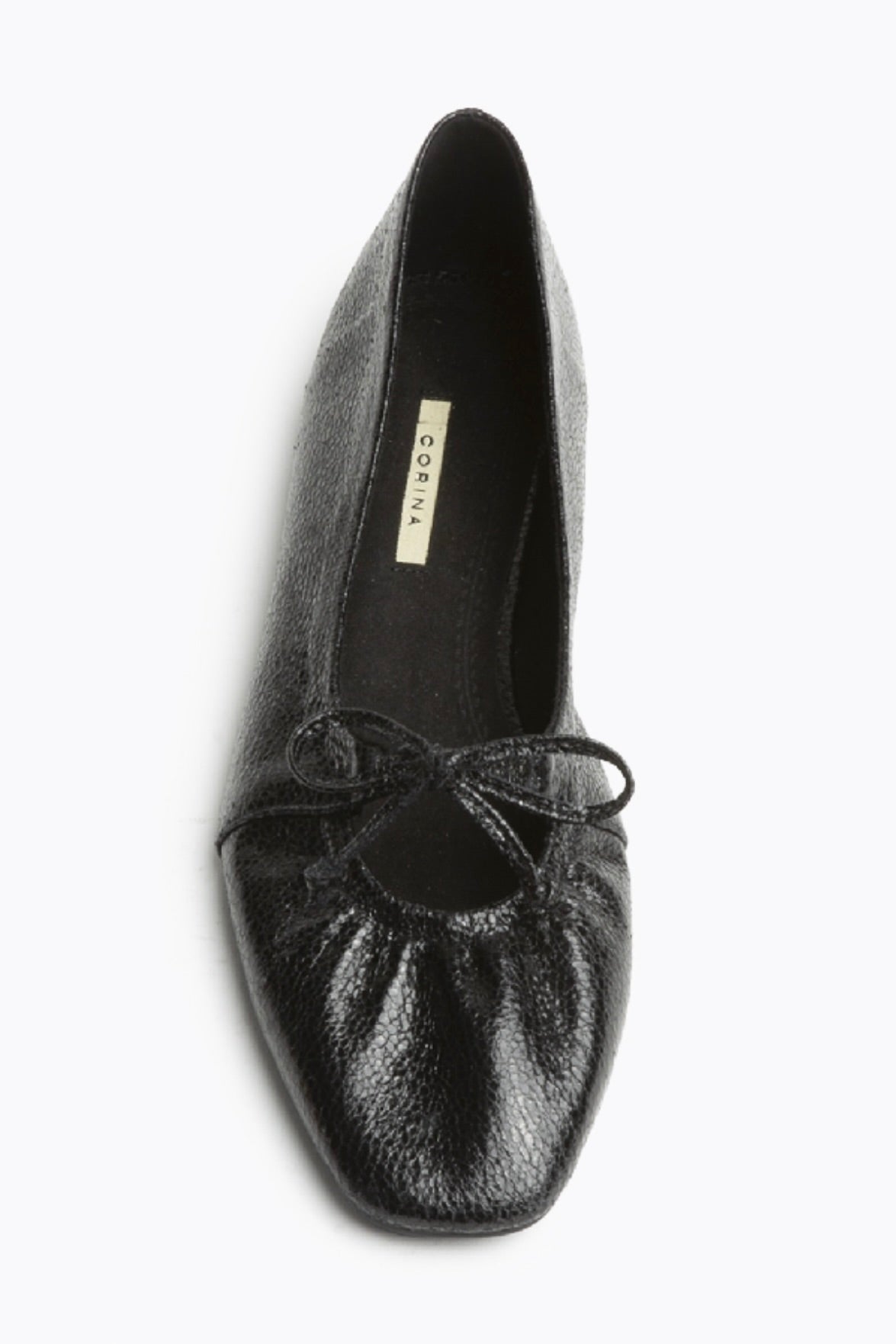 Zwarte ballerina van bovenaf gefotografeerd