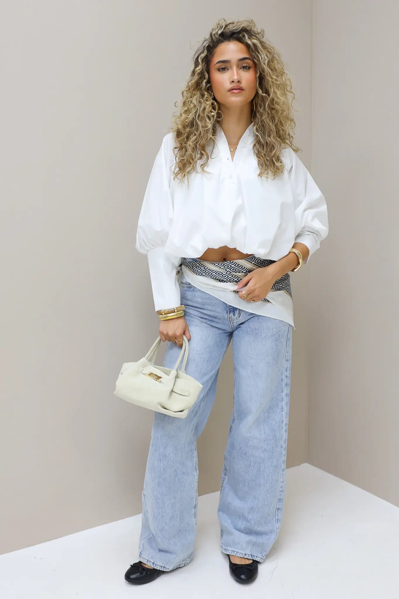  zwarte ballerina platte klassieke dames ballerina Ladylike Fashion webp full look