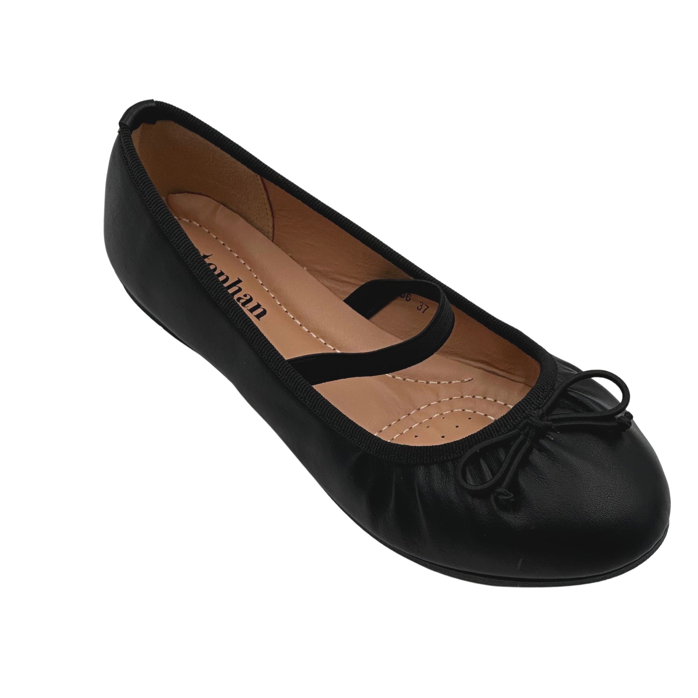 Shop Zwarte Ballerina's Met Bandje Of Zonder Nu Bij Ladylike